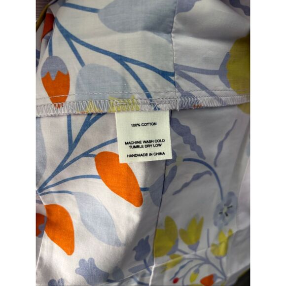 NWT Jessie Zhao New York Purple Floral Cotton Midi Dress Size 4 $269 MSRP - Picture 11 of 12